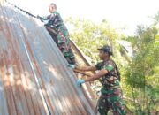 TNI Hadir di Tengah Rakyat, Koramil 1413-11/Wangi Wangi Bantu Warga Terdampak Puting Beliung