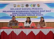 Polres Toraja Utara Bersama Dinas Kesehatan Gelar Pelatihan Keamanan Pangan Siap Saji Bagi Penjamah Pangan SPPG