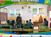 Babinsa Koramil 1417-11/Poasia Pantau Pelaksanaan Makan Bergizi Gratis di Kecamatan Kambu