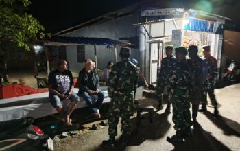 Patroli Bersama Komponen Pendukung, Koramil 1413-08/Gu Jaga Kondusivitas Desa Walando
