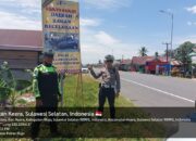 Wujudkan Polri Presisi, Satlantas Polres Wajo Lakukan Upaya Preventif di Lokasi Blackspot