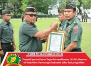 Pimpin Upacara dan Tradisi Purna Tugas Personel Korem 143/HO, Danrem 143/Halu Oleo : Purna tugas bukanlah akhir dari pengabdian