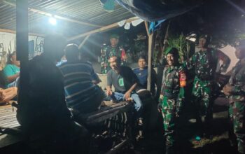 Koramil 1413-04/Mawasangka Gelar Patroli Bersama Komponen Pendukung di Desa Langkomu