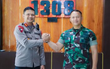 Kapolres Banggai Berkunjung Ke Markas Kodim 1308 LB Tingkatkan Jalinan Silaturahmi