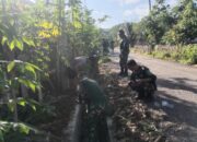 Babinsa Koramil 1413-01/Wolio Perkuat Semangat Gotong Royong Melalui Karya Bakti di Kelurahan Lipu