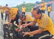 Dukung Asta Cita Ketahanan Pangan, Polres Konawe Utara Tanam Uwi Ungu di Lahan Strategis