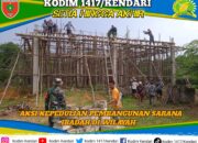 TNI dan Warga Kompak Bangun Rumah Ibadah di Wawonii Barat