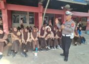 Satlantas Polres Banggai dan Cendana Mega Sentosa Edukasi Tertib Lalu Lintas di SMKN 1 Luwuk