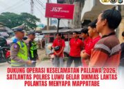 Dukung Operasi Keselamatan Pallawa 2026, Satlantas Polres Luwu Gelar Dikmas Lantas Polantas Menyapa Mappatabe