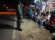 Babinsa Koramil 1413-13/Sorawolio dan Komponen Pendukun Bergerak Jaga Stabilitas Keamanan Gonda Baru