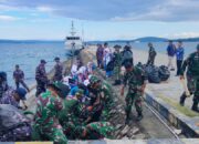 Kodim 1413/Buton, TNI AL, dan Pelajar Bersinergi Laksanakan Pembersihan Laut dan Pantai Kamali