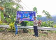 Agar Tertib Berlalu Lintas, Sat Lantas Polres Buton Pasang Spanduk Imbauan Keselamatan