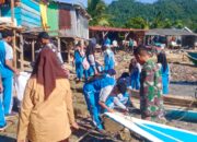 Lintas Wilayah, Koramil Tomia dan Koramil Lasalimu Bersinergi Bersama Pemerintah, Pelajar, dan Masyarakat dalam Karya Bakti Program ASRI