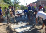 Babinsa Wolio Turun Tangan, Warga Sukanayo Bersatu Bangun Jalan Setapak