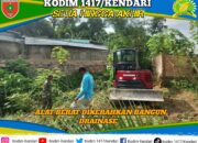 Percepat Pembangunan, Alat Berat Dikerahkan Bangun Drainase TMMD 127 di Anggoeya