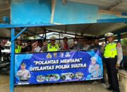 Satgas Preemtif Ditlantas Polda Sultra Edukasi Keselamatan Lalu Lintas di Sekolah, Perusahaan, dan Pasar Kota Kendari
