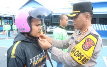 Polantas Mappatabe Dikukuhkan, Kapolres Wajo Tekankan Peran Ojol Jaga Kamtibmas