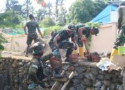 Perkokoh Infrastruktur, Satgas TMMD 127 Kodim 1417/Kendari Pasang Pipa Pada Dinding Talud di Anggoeya