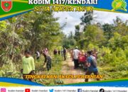 Tingkatkan Akses Pertanian, Babinsa Koramil Tinanggea Gelar Karya Bakti Bersama Warga Ngapaaha