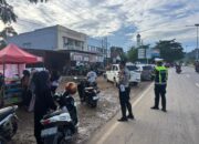 Pastikan Kelancaran Arus Lalu Lintas, Sat Lantas Polres Konut Sambangi Lokasi Takjil di Wanggudu