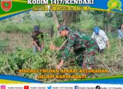Sinergi TNI dan Aparat Kelurahan, Babinsa Koramil Unaaha Gelar Karya Bhakti Bersihkan Lingkungan