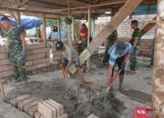 Satgas TMMD dan Warga Percepat Pembangunan RTLH di Petoaha