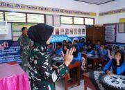 Sasar Program Non Fisik Satgas TMMD Berikan Wasbang Serta Tanamkan Kedisiplinan Di Sekolah Dasar