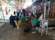 Koramil 1413-08/Gu Bersama Masyarakat Wujudkan Pasar Bombonawulu Bersih dan Sehat