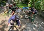 Satgas TMMD 127 Kodim 1417/Kendari Taklukkan Medan Terjal Demi Rampungkan Bak Air