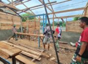 Progres Dinding Rumah Layak Huni TMMD 127 Kendari Capai 90 Persen