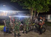Koramil 1413-12/Binongko Intensifkan Patroli Malam Bersama Komduk di Desa Palbar