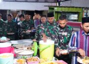 Hangatnya Kebersamaan, Satgas TMMD Ke 127 Kodim Blitar Buka Puasa Dan Tarawih Bersama Ansor Di Desa Krisik