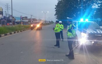 Patroli Subuh Ditlantas Polda Sultra, Edukasi Pengendara dan Tindak Pelanggaran di Sejumlah Titik Kota Kendari