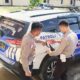 Satlantas Polres Konawe Utara Pasang Stiker Layanan Kepolisian 110 dan Sosialisasi ke Masyarakat