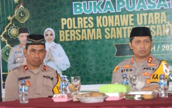 Polres Konawe Utara Gelar Kegiatan Buka Puasa Bersama Bhayangkari dan Pondok Pesantren Hidayatullah