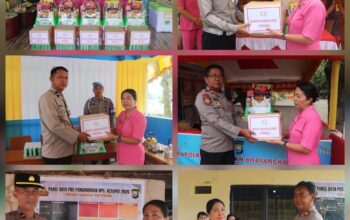 Beri Semangat Dalam Bertugas, Bhayangkari Cabang Toraja Utara Kunjungi Pos Ops Ketupat 2026