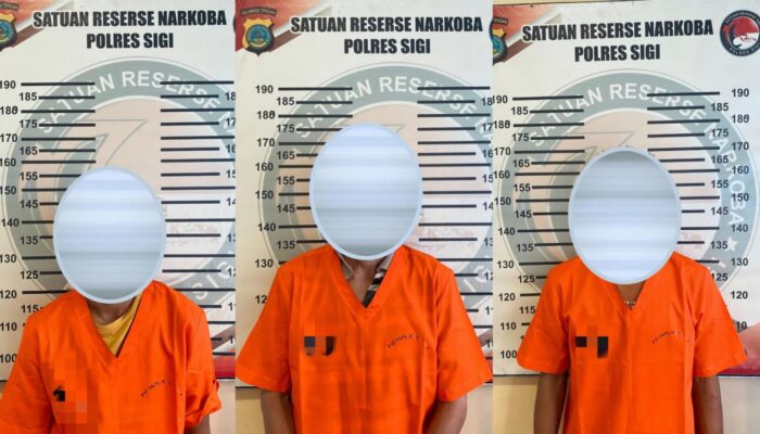 Polres Sigi Ungkap Kasus Peredaran Sabu di Palolo, Tiga Pria di Tetapkan Tersangka