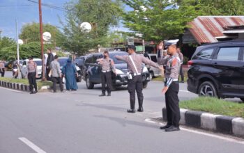Pastikan Kelancaran Ibadah, Personel Polda Sulteng Amankan Sejumlah Titik Sholat Ied Muhammadiyah di Kota Palu