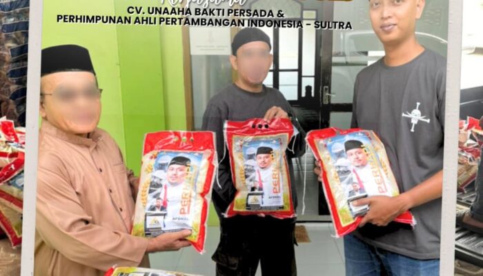 CV.UNAAHA BAKTI PERSADA Salurkan Bantuan Beras kepada Warga Kurang Mampu