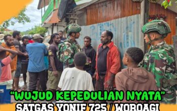 Wujud Kepedulian Nyata TNI, Satgas Yonif 725/Woroagi Hadir di Tengah Suka Masyarakat