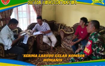 Rajut Keakraban di Hari Fitri, Serma Labudu Gelar Komsos Humanis di Tanjung Tiram