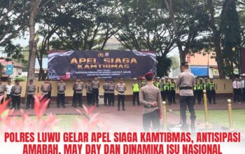 Polres Luwu Gelar Apel Siaga Kamtibmas, Antisipasi AMARAH, May Day dan Dinamika Isu Nasional