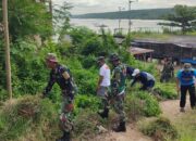 Sinergi Babinsa dan Warga, Pasar Desa Lanto Bersih Lewat Karya Bakti