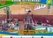 Kawal Generasi Emas, Babinsa Koramil Lainea Pantau Langsung Program Makan Bergizi Gratis