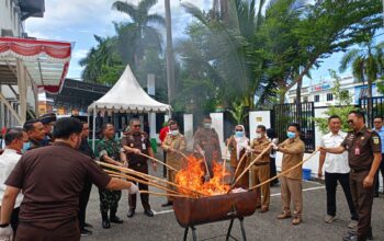 Hadiri Pemusnahan Barang Bukti Narkotika, Kapolres Banggai Apresiasi Kejari