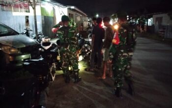 Koramil 1413-04/Mawasangka Bersama Komduk Perkuat Keamanan Wilayah Lewat Patroli Humanis