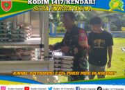Babinsa Koramil 1417-04/Lainea Kawal Distribusi 2.224 Porsi Makan Bergizi Gratis di Kolono