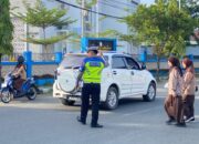 Wujudkan Keselamatan di Jalan, Satlantas Polres Sinjai Rutin Pengaturan Arus Lalin.