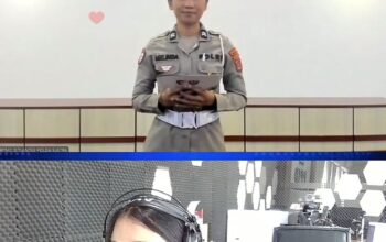 Ditlantas Polda Sultra Hadirkan Informasi Lalu Lintas Aktual Lewat Live Report Bersama RRI Kendari