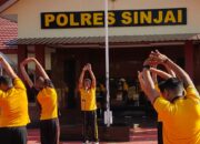 Tak Hanya Jaga Fisik, Senam Pagi Polres Sinjai Pererat Kebersamaan.
